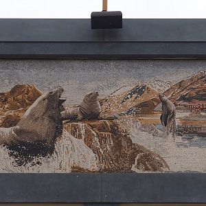 New entrance - Gallery of Worlds - Steller's sea lion mosaic, 2023-10-13