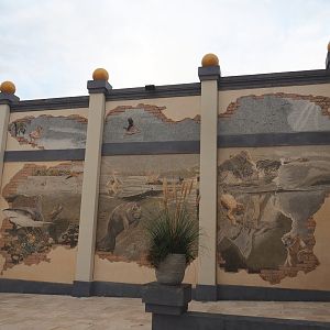 New entrance - Large aquatic animal mosaics, 2023-10-13