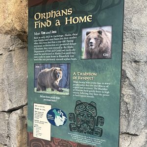 Great Bear Wilderness - New sign about Tim & Jess brown bear cubs