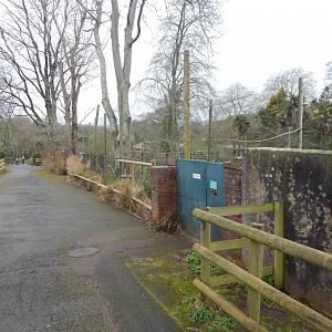View towards aviary for Western black-crowned crane and Sacred ibis 050224