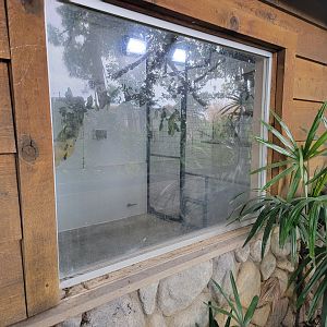 Santa Ana Zoo - Black howler exhibit, indoor area