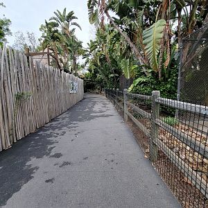 Santa Ana Zoo - Path with blocked off area