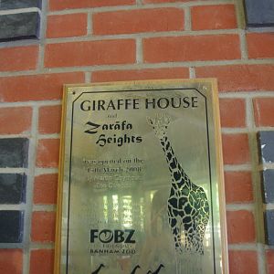 Giraffe house signage- 3/6/2022