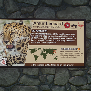 Firelands Zoo - Amur Leopard Signage