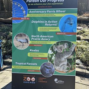 Sign About Upcoming Exhibits/Attractions