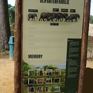 African bush elephant educational signage, 2023-08-15