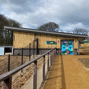 Monkey forest Anoa house, entrance, ZSL Whipsnade