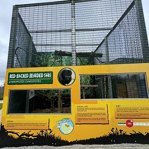 Red-backed Bearded Saki Signage at Wolds Wildlife Park (March 2024)