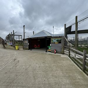 Entrance to Hyenas Walkthrough at Wolds Wildlife Park (March 2024)