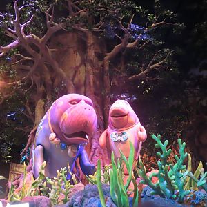 West african manatee statue