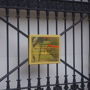 Bristol Zoo Gardens commemorative plaque- 3/9/2022