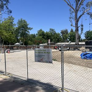 Petting zoo/sloth exhibit construction.
