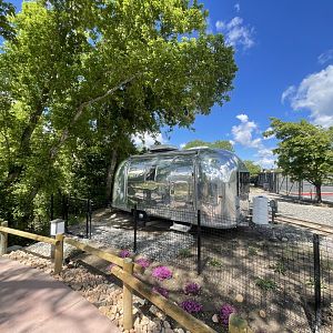 Airstream Globetrotter and Entrance to Boardwalk