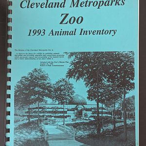 Cleveland Metroparks Zoo 1993 Animal Inventory