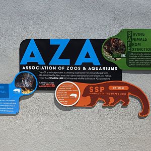 New AZA signage right outside Zoo entrance