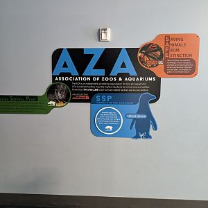 New AZA signage by the Aquarium entrance