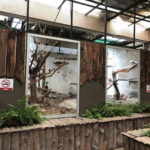 Old indoor capuchin exhibit