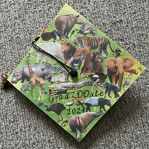 Zoo Themed Grad Cap