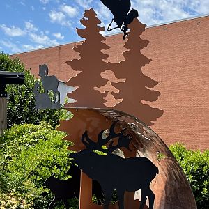 Old zoo sculptures in Downtown Asheboro