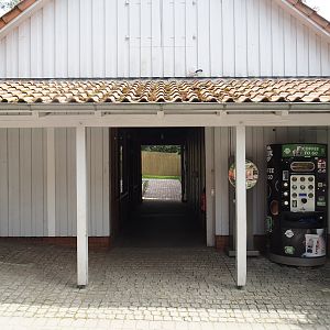 Welli-Paradies (Budgerigar aviary) and toilet building, 2024-05-21