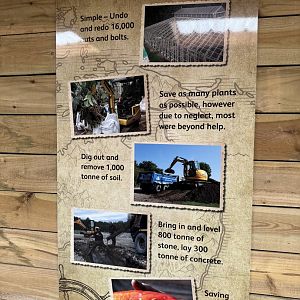 Moving the Butterfly House - Sign at Woodside Wildlife Park (May 2024)