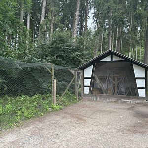 Red Fox/European Badger Enclosure at at Wildpark Poing