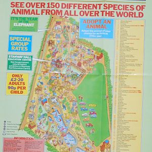 Colchester Zoo 1985 map