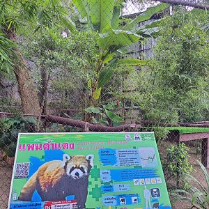 Red Panda Exhibit with Signage