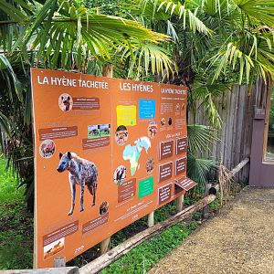 Hyena information pannel -Zoo du bassin d'Arcachon (2024)