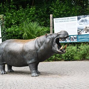 Hippo Statue in front of the entrace