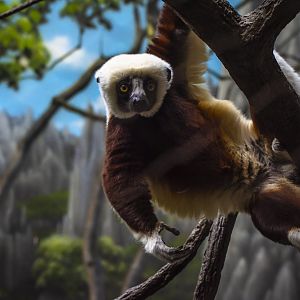Coquerel's Sifaka (propithecus coquereli) 10/19