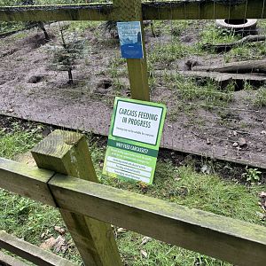 Carcass Feeding Sign at Bridlington Animal Park (July 2024)