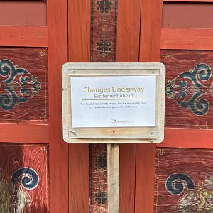 Sign on Former Dhole Cabin