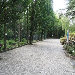 Area with raptor aviaries, 2024-05-24