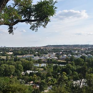View from the zoo over Prague