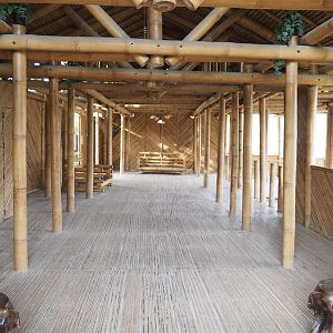 Interior of Asian elephant viewing lodge, 2023-03-28
