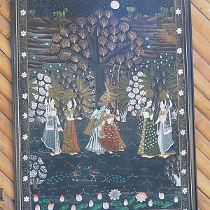 Artwork in the Asian elephant viewing lodge, 2023-03-28