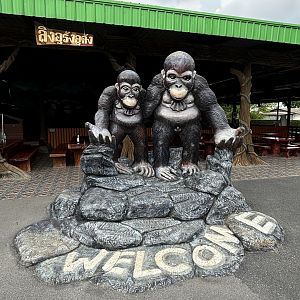 Chimpanzee Statue - Lion Park