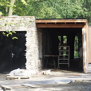 Construction of new Mountain bongo and Pygmy hippopotamus house, 2024-08-21