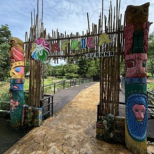 African Area - entrance sign