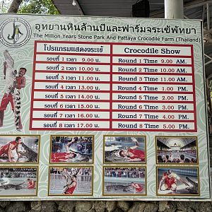 Croc Show Schedule - didn’t attend!