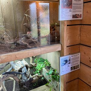 Hamerton reptile house signage, August 2024