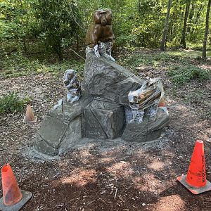 New Baboon Sculpture Installation