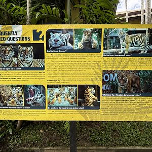 Tiger Information Sign