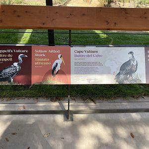 African Savanna Aviary Signage