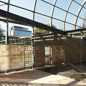 New partially opened upper viewing area for hippo house aviary, 2024-08-28