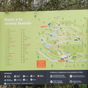 Zoo map - Santiago Zoo (Zoologico nacional)
