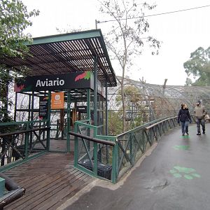Walkthrough aviaries entrance - Santiago zoo (Zoologico nacional)