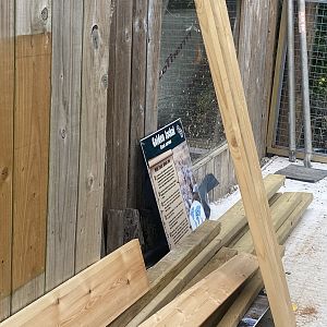 Former exhibit signage for Golden jackals 040824