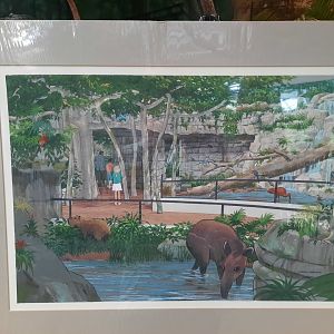 The RainForest Concept Art (1991) - Free Flight Aviary